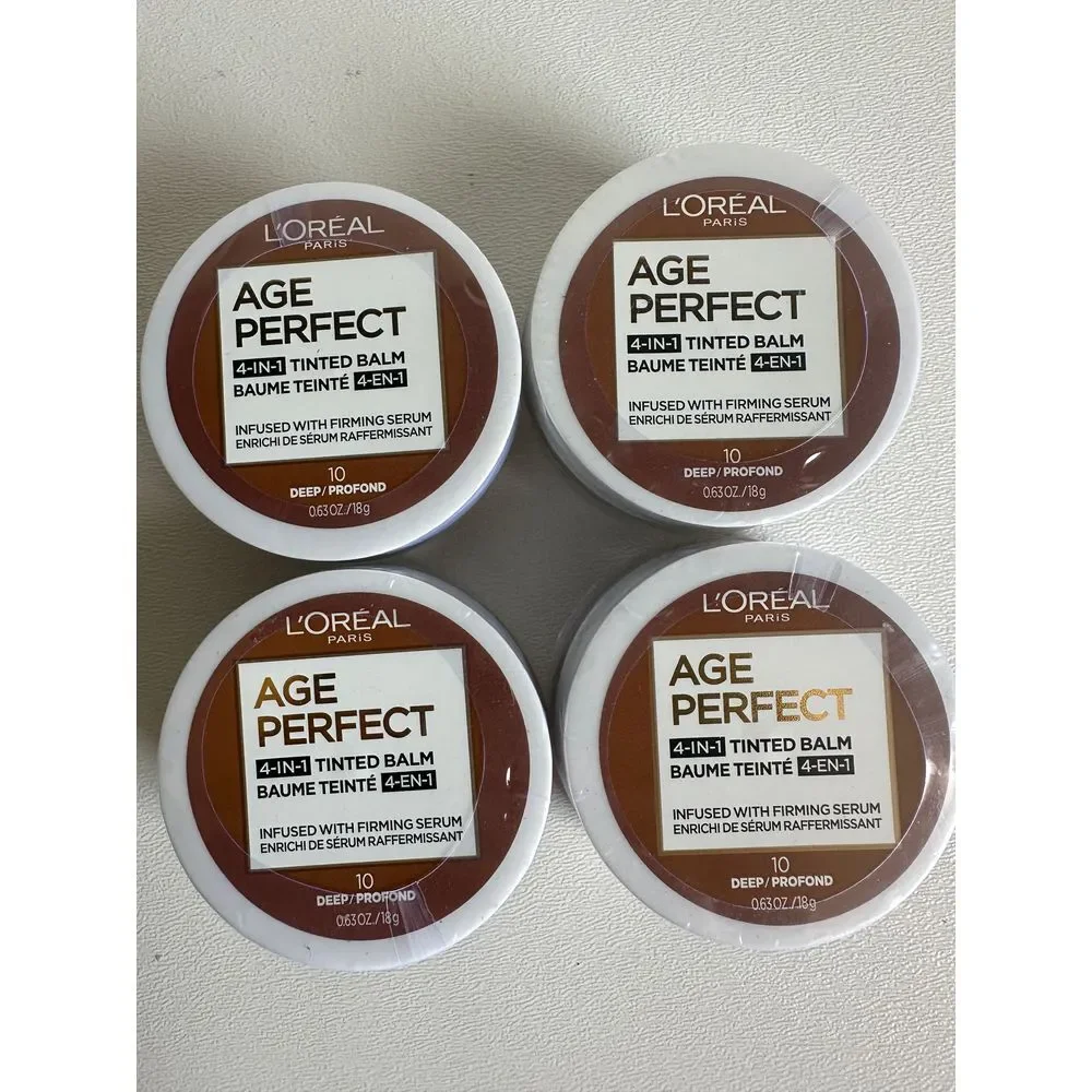 4x Loreal‎ Paris Age Perfect 4 in 1 Tinted Balm 10 Deep